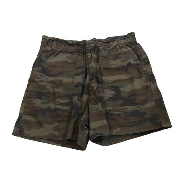 Women's Sanctuary Camo Print Paperbag Waist Shorts - Picture 1 of 8